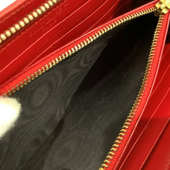 SAINT LAURENT long wallet round INN326599 red leather - Picture 7 of 10